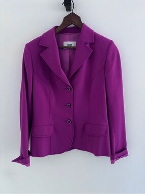 Berri wool  Purple Tailored Button Jacket size 38